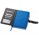 Notebook with business card compartments