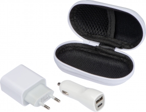 Travel car charger and USB and USB Type-C charging plug