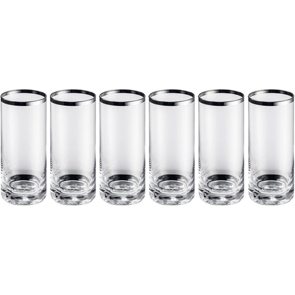 Set of 6 tall drinking glasses