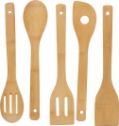 Bamboo kitchen utensils set