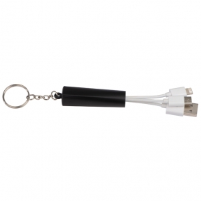 Keyring with USB charging cable