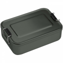 Aluminum lunch box with closure