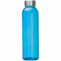 Trinkflasche transparent mit grauem Deckel
