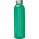 Trinkflasche transparent mit grauem Deckel