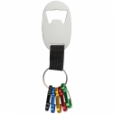Keychain with bottle opener and 5 mini snap hooks