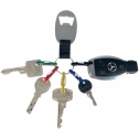 Porte-clés avec décapsuleur et 5 mini mousquetons