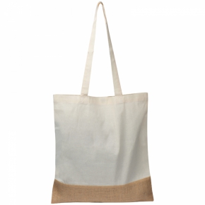 Carrying bag with jute bottom