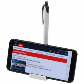 Support pour téléphone portable avec fonction magnétique et stylo à bille en métal