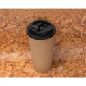 Double-walled leakproof mug with cork coating