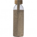 Стеклянная бутылка с бамбуковой крышкой и джутовой крышкой