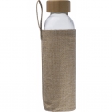 Стеклянная бутылка с бамбуковой крышкой и джутовой крышкой