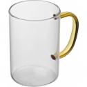 Glass Mug with colored Handle