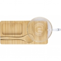 Bamboo Tray with Spoon and Glass Mug 200 ml