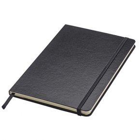 Hardcover lined notebook, and pocket