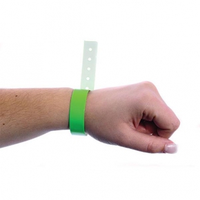 1-time use fluorescent vinyl wristband