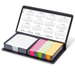 PVC memo pad with sticky notes and calendar