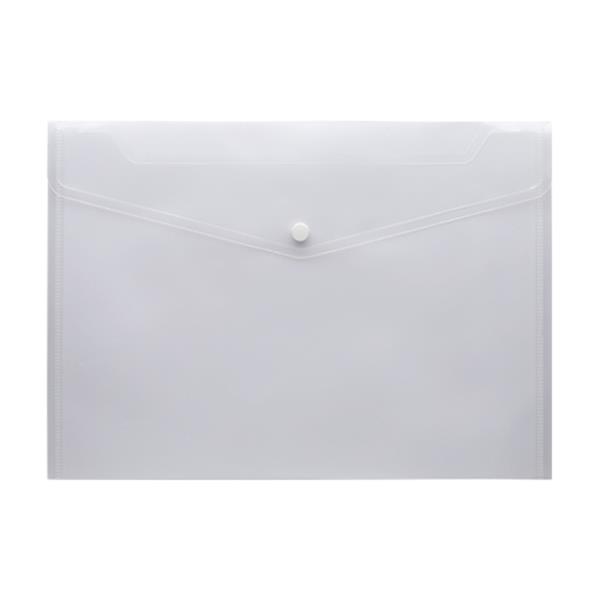 PP document folder, A4 size with button closure / Brier A4