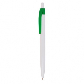 Plastic ball pen, with coloured clip