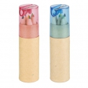 Set of 6 colour pencils in tube with sharpener / Lory