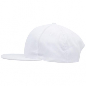 cotton flat peak cap with plastic closure, for adults