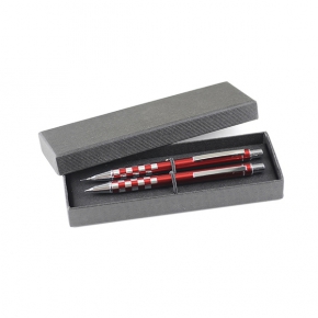 Aluminium ball pen and mechanical pencil set, gift box