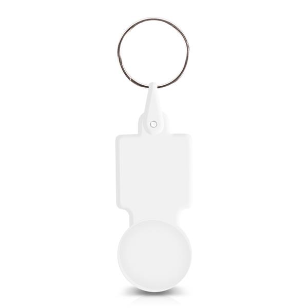Key ring with 0,50 € chip for shopping cart, PS plastic / Key50