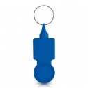 Key ring with 0,50 € chip for shopping cart, PS plastic