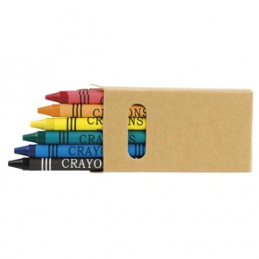 Set of 6 crayons in a box / SixArt