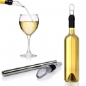 Stainless steel wine set with corkscrew, wine cooler and bottle opener / Starwine
