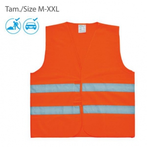 Homologated  safety vest, 100% polyester L