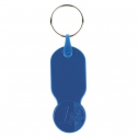 Key ring with 1 € chip for shopping cart, PS plastic