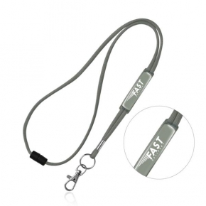 Polyester lanyard with adjustable and saftey closure