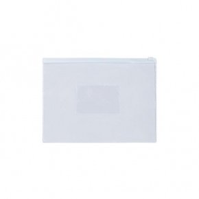 PVC document folder, A5 size with PVC closure / Zipdoc