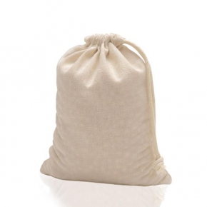 100% Cotton bag natural with cord / Cottoncord Large