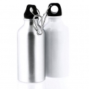 Aluminium drinking bottle, 400ml for sublimation with carabiner clip / Ollaf