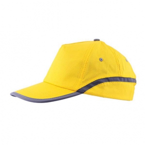 Adult cotton cap with reflector band