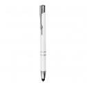 Plastic ball pen, with touch and metal clip