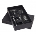 Stainless steel wine set with a corkscrew, foil cutter, decanter and bottle opener / Finwine