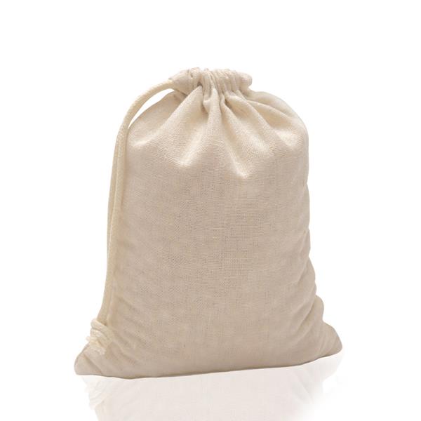 180g 100% Cotton bag, with drawstrings