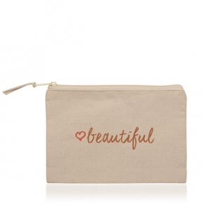 100% Cotton canvas pouch, with zip / Cotpouch