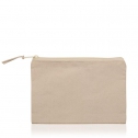 100% Cotton canvas pouch, with zip