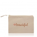 100% Cotton canvas pouch, with zip / Cotpouch