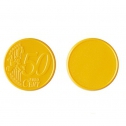 € 0,50 chip for shopping cart, PS plastic / Coin 50