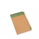 A6 cardboard notebook, with ball pen