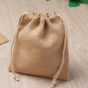 Small jute bag, with drawstrings