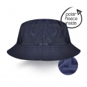Waterproof reversible hat for adults, made of nylon and fleece