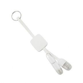 3 in 1 charger and data transfer keychain cable