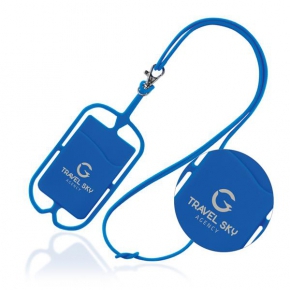 Silicone lanyard, with card holder