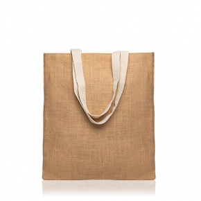 Jute bag, with cotton handles