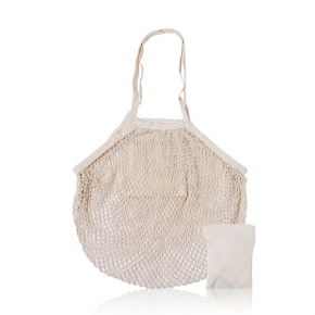 100% Cotton foldable mesh bag with handles